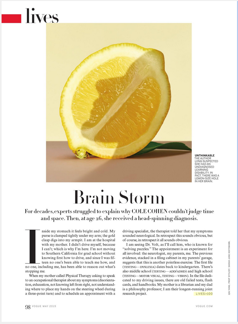 Brain Storm, Cole Cohen, Vogue